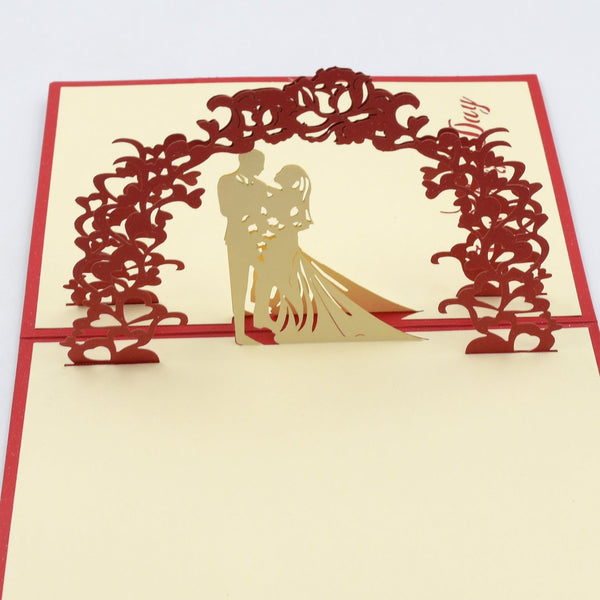 Unique 3D -Up Wishing Card (Wedding): 1 Pc